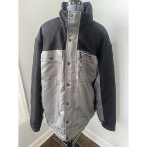 CAT Caterpillar Men’s XXL Insulated Work Jacket Black Gray Heavy Duty Warm Coat